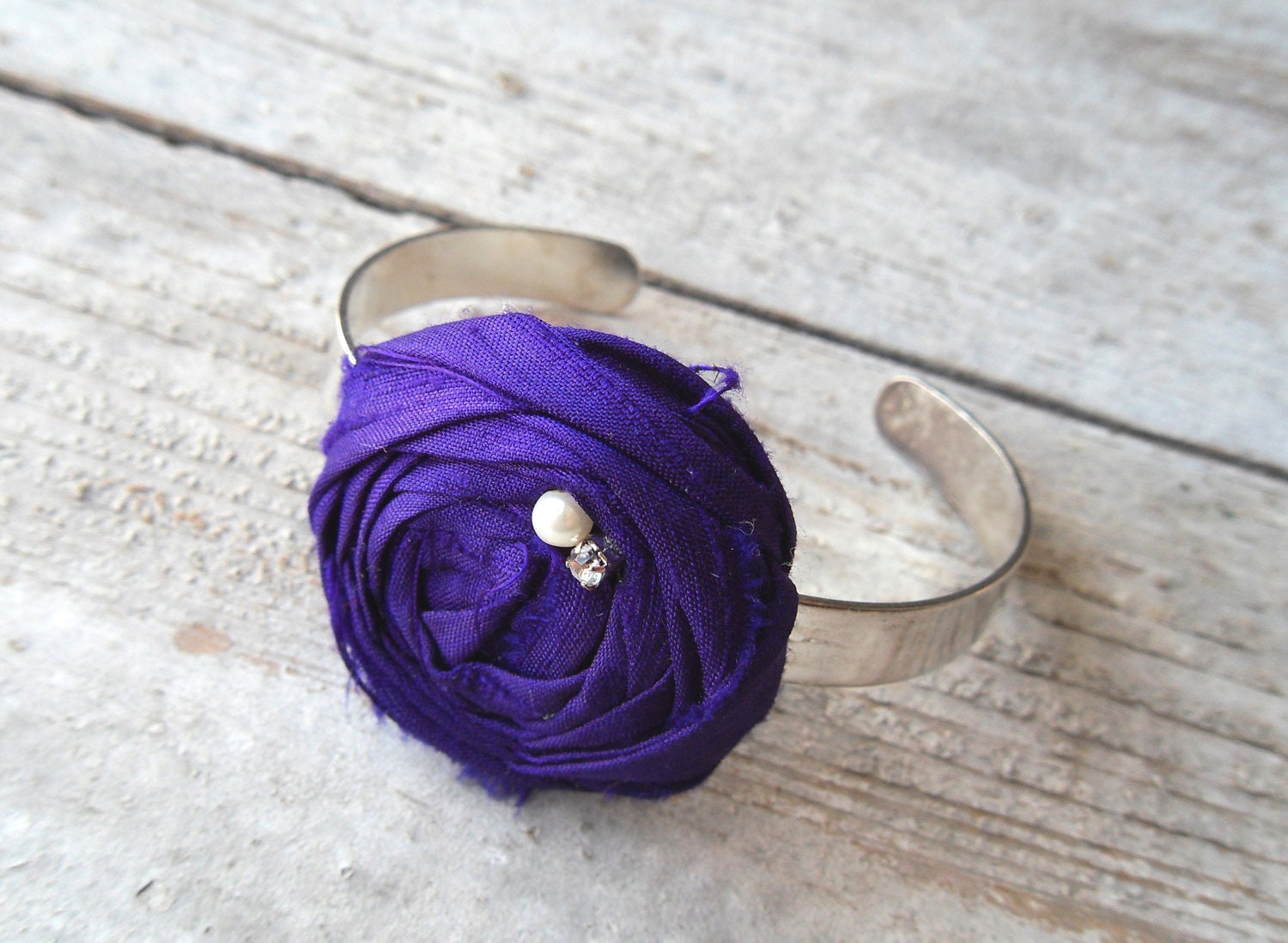 Purple Rosette Bracelet