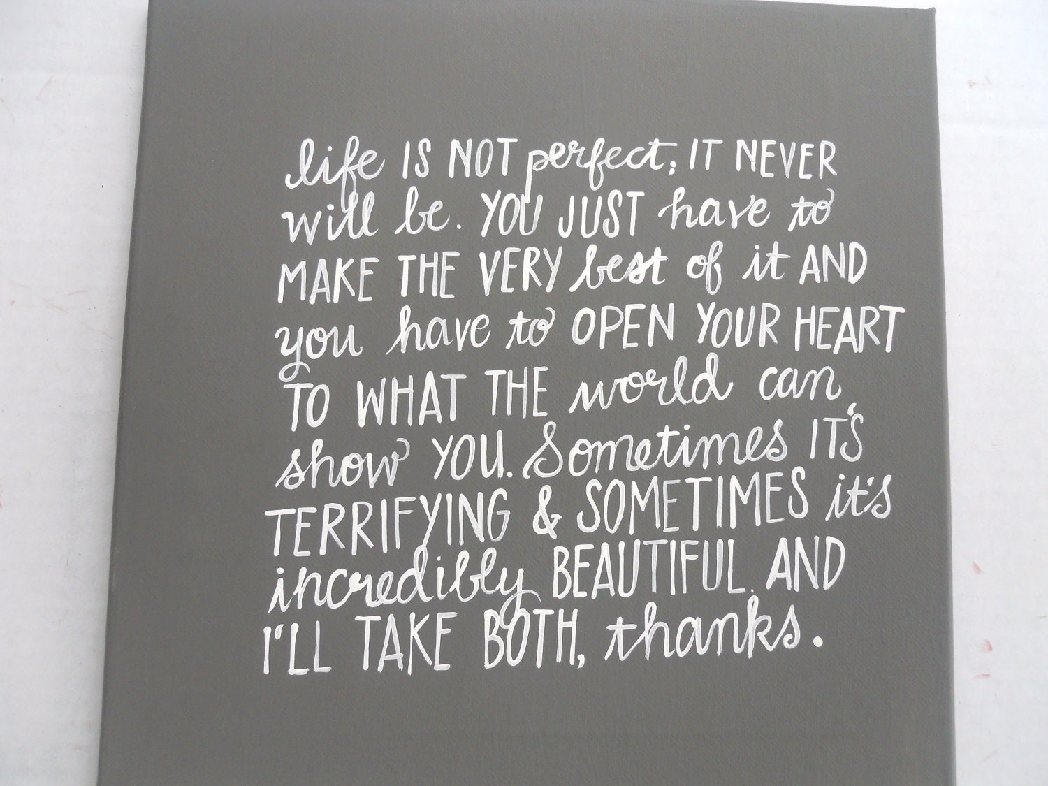 life is not perfect