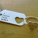 I carry your heart  PETITE dog tag and sterling silver HEART ring