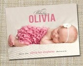 photo baby birth announcement boy or girl - welcome baby.