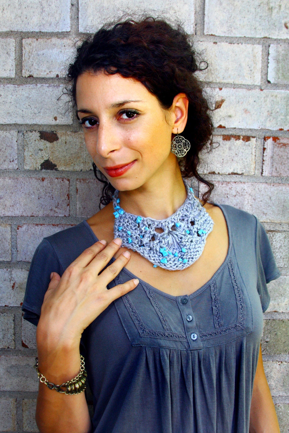 Knitting Pattern- Bib Necklace