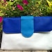 Vintage Purse White and Blue Color Block Design
