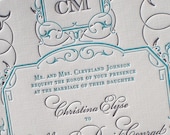 Letterpress Wedding Invitation - Francese Due - Sample