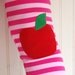 Leggings Pink Stripe with Apples - Girls Sizes 12-18 mos, 2 / 3T, 4 / 5, 6 / 7 - by The Trendy Tot