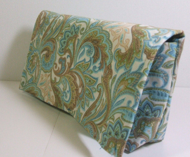 Coupon Holder  Purse Organizer Handmade in Paisley Fabric