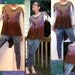 Split Tail Patchwork Tunic Layering Top Hand Dyed Hemp Bamboo Jersey fits 32"-38" Bust sm - med