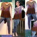 Split Tail Patchwork Tunic Layering Top Hand Dyed Hemp Bamboo Jersey fits 32"-38" Bust sm - med