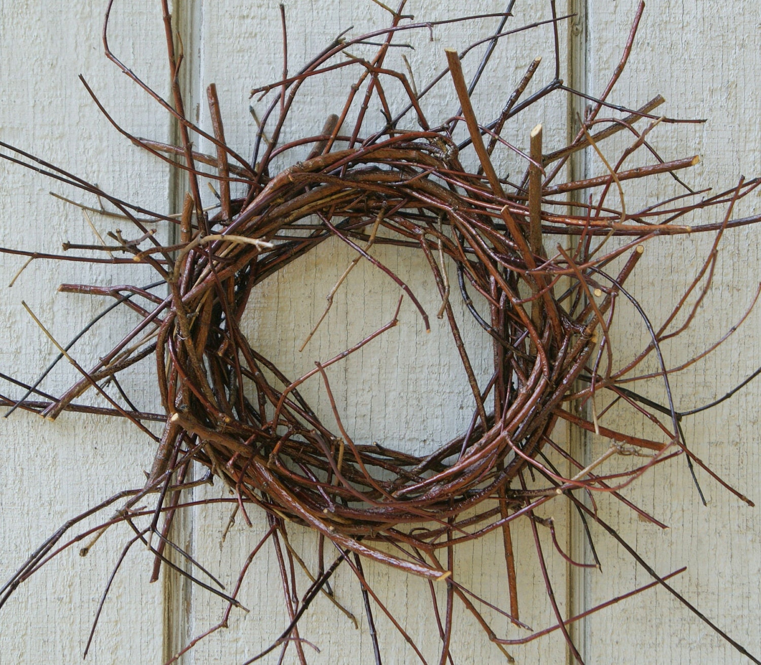 Primitive Wreath -  Red Twig Dogwood Wreath - Natural Wreath - Twig Wreath