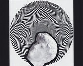 David in Geometry - minimalist collage original