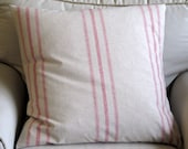 Euro FRENCH LAUNDRY  Super Large Pillow Cover in  RED Stripes 26x26