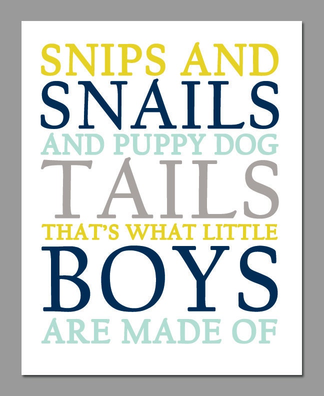 SNIPS and SNAILS 8x10 print