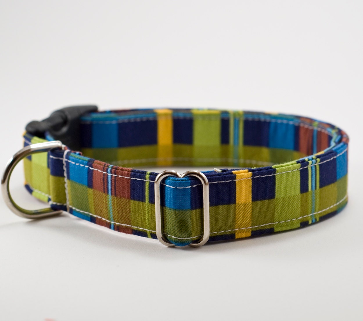 Dark Plaid Dog Collar