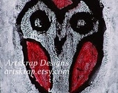 Red Wing, Black, White, Red, Owl, Coat Rack, Wall Hook, Home Decor, Birds, Owls, Cute, Artskrap, Interior Design, Unique,