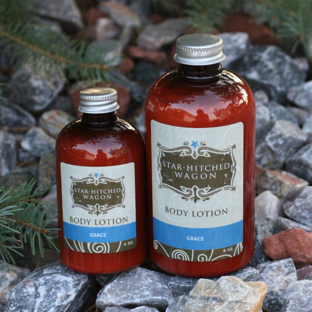 Handmade Lotion in Grace 8 Ounces made with Apricot Kernal, Macadamia Nut, Jojoba and Hazelnut Oils