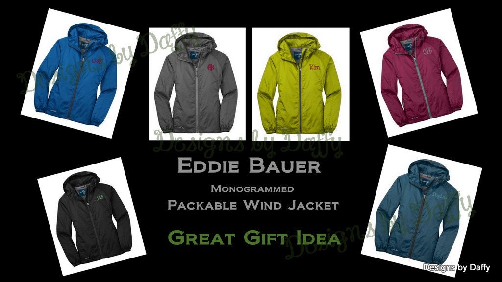 Monogrammed Rain Wind Jacket - Great Gift