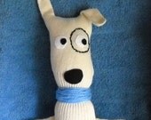 Glove Dog OOAK stuffed toy plush puppy  super  cute baby blue d51