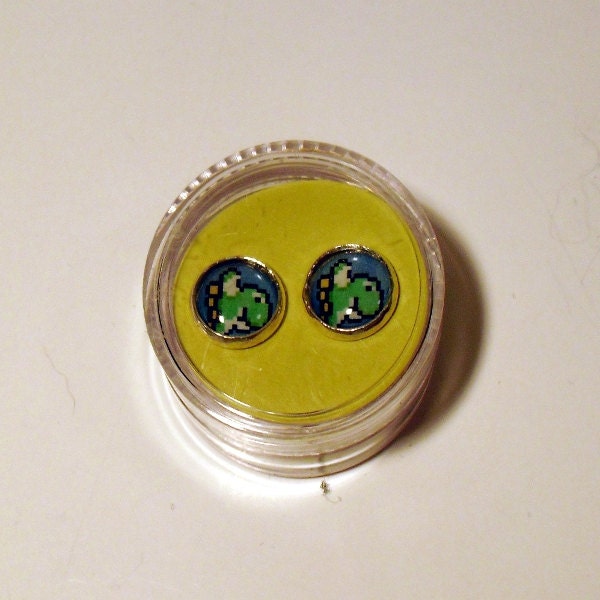 Yoshi Nintendo Video Game Stud Earrings