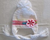 White Crochet Hat - Baby Hat - Child's Hat