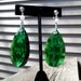Vintage Emerald Crystal Pearl Earring