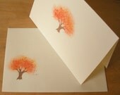 Fall Trees Card Set of 5 Blank