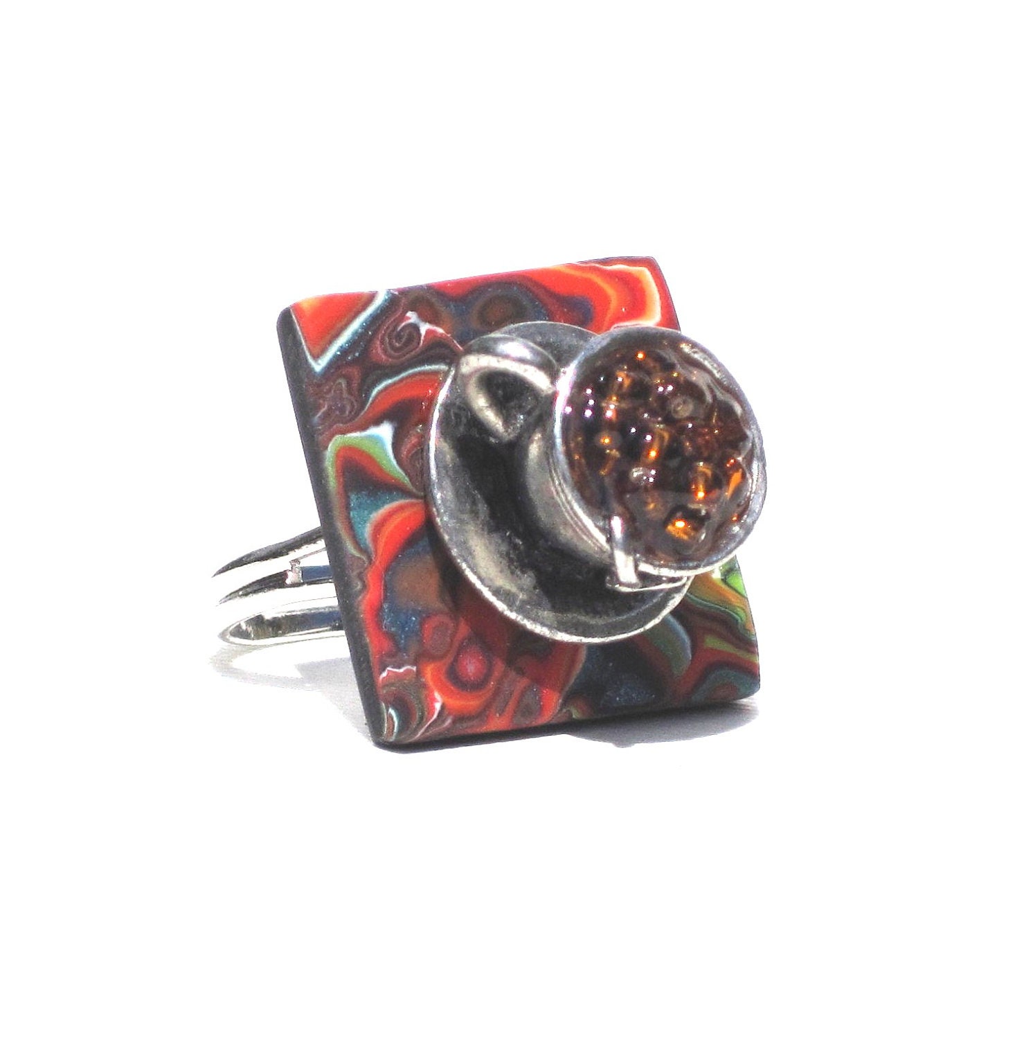 Tea Cup adjustable ring