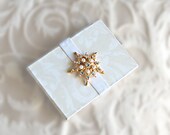 Mini Wedding Album, Bridal Shower Guest Book, Photo Album, Star Ancestry Keepsake, Blank Journal, Hostess Gift, Family Memory Book