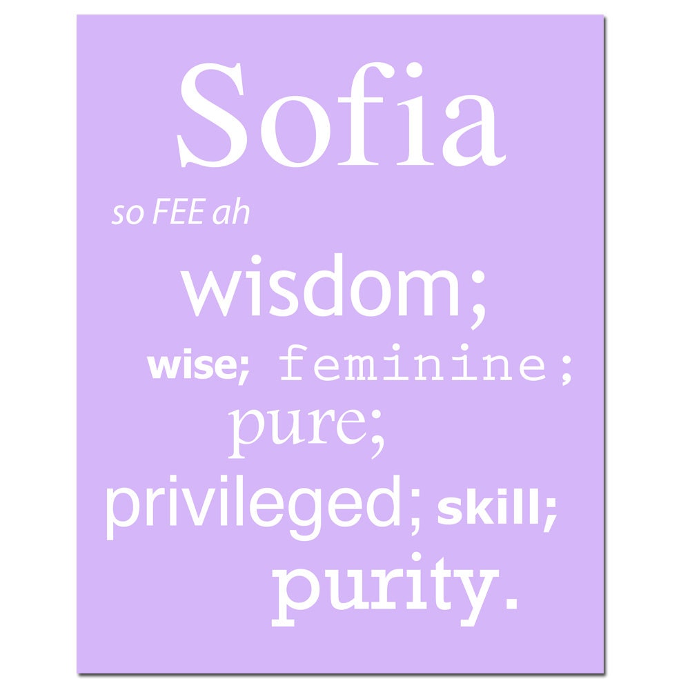 Customizable Baby Name Meaning Print - 8x10 - Modern Nursery - Great Gift - Kids Wall Art - Your Choice of Color