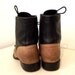 Broken In Lace up cowboy boots with fringe -- black and brown