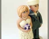 Navy Wedding Cake Topper Custom Cake Topper