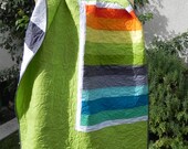 Modern Patchwork Rainbow Quilt
