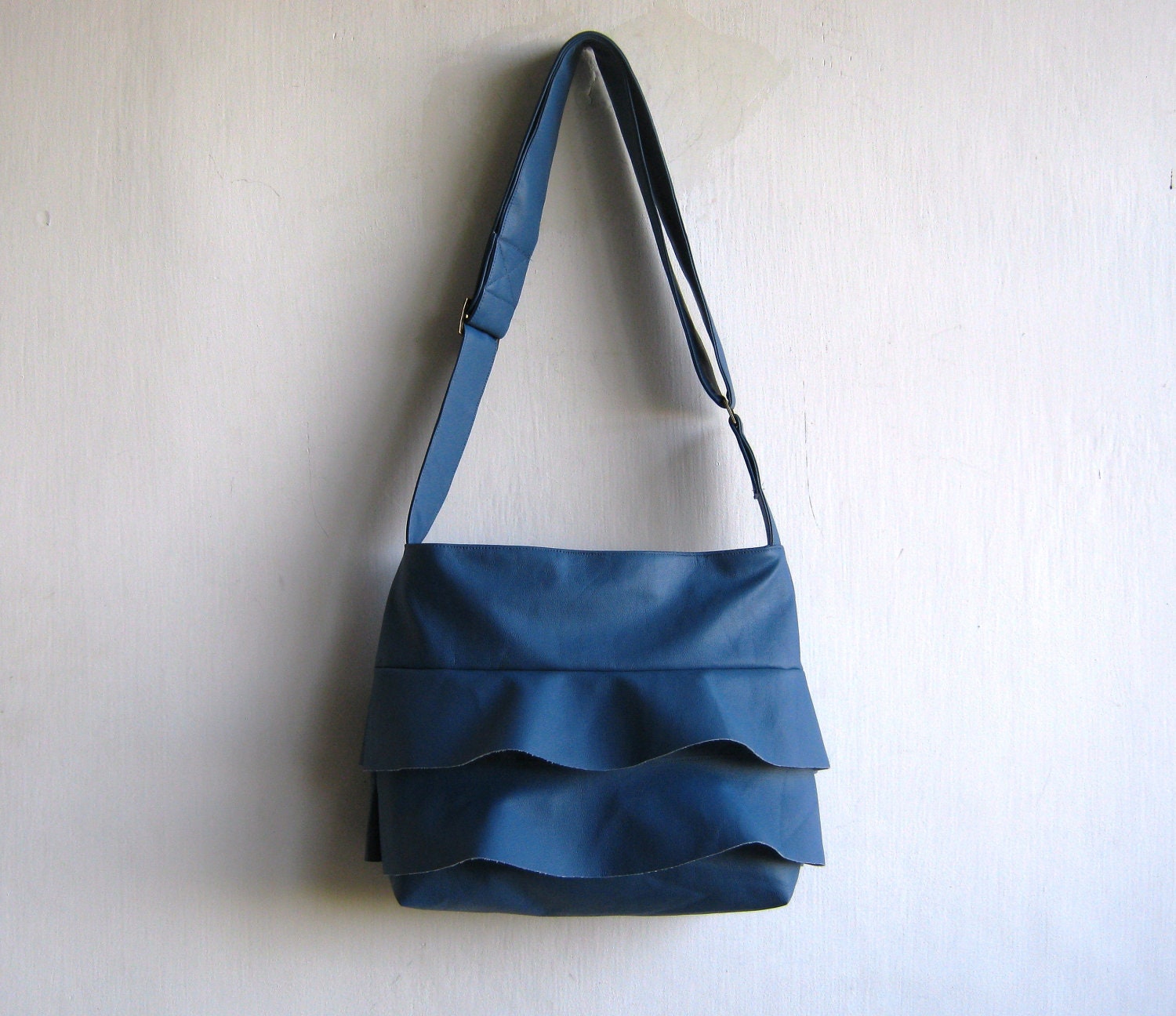 Ruffle Sky Blue Bag - Crossbody