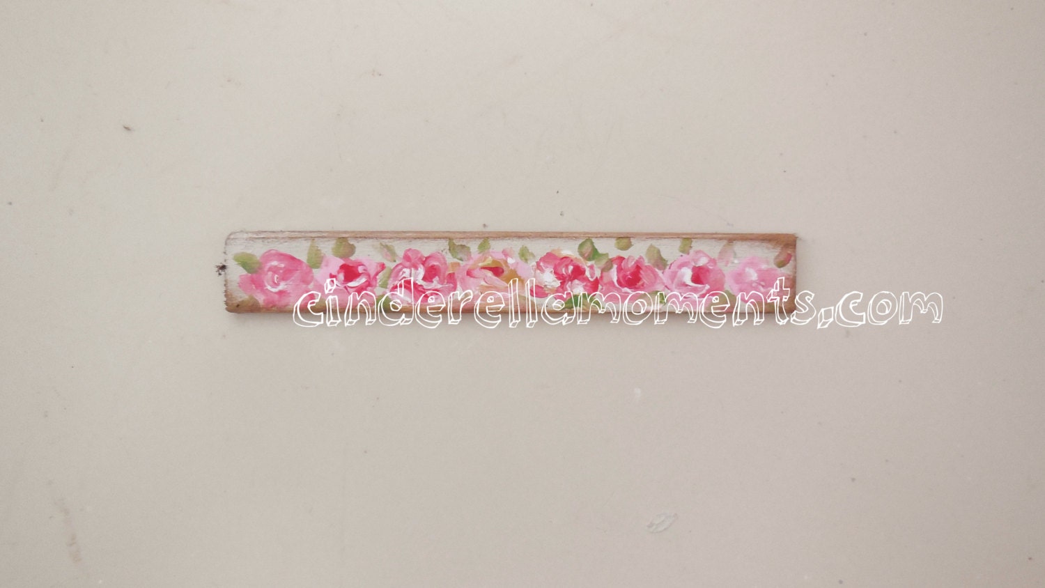 Dollhouse Painting Shabby Chic  Roses Hand Painted 1/12 Scale