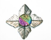 Sterling Silver and Dichroic Glass Pendant - Jewelry Pendant  - Jewelry Necklace