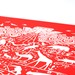Noah's Ark in Poppy Red - decorative screen print