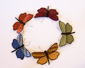 Textile Velvety Moth Ornament / Brooch Five colors