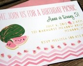 Watermelon Picnic Invitations
