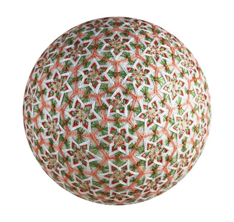 home decor Japanese temari Grandmother Stars 122  by Barbara B. Suess