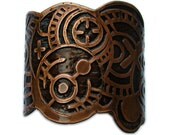 Etched Copper Cuff - Ideograms and Celestial Orbits Custom -  Personalized Jewelry -  copper jewelry
