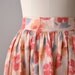 vintage floral skirt / midi skirt / Painted Poppies