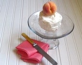 Peach Pink Napkins SET of 4 - Eco-Friendly Organic Table Decor in Coral - Dessert Food Napkins - Rustic Country Kitchen