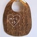 AS SEEN In the Huffington Post The Family Tree Bib - Personalized Organic Baby Bib - Hand Embroidered Initials - Brown Woodgrain