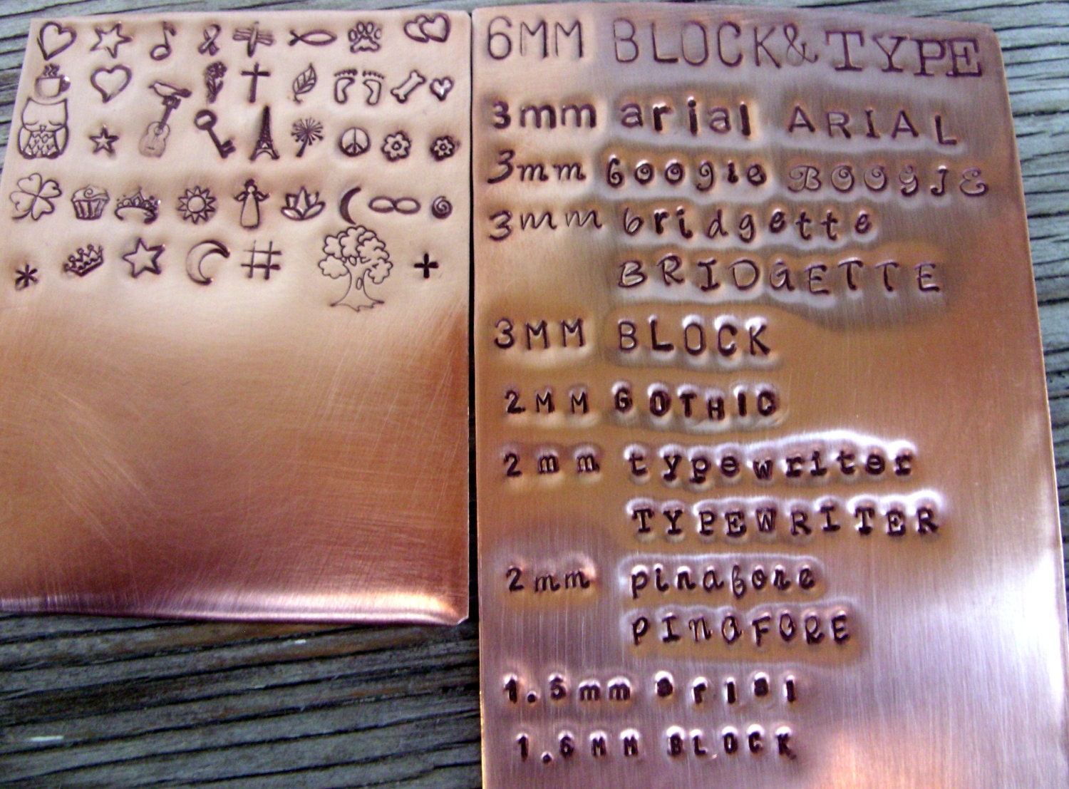 Hand stamped copper guitar pick key chain- great custom gift