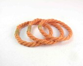 slender grommet rope bracelets tangerine orange cotton multiple sizes 1919