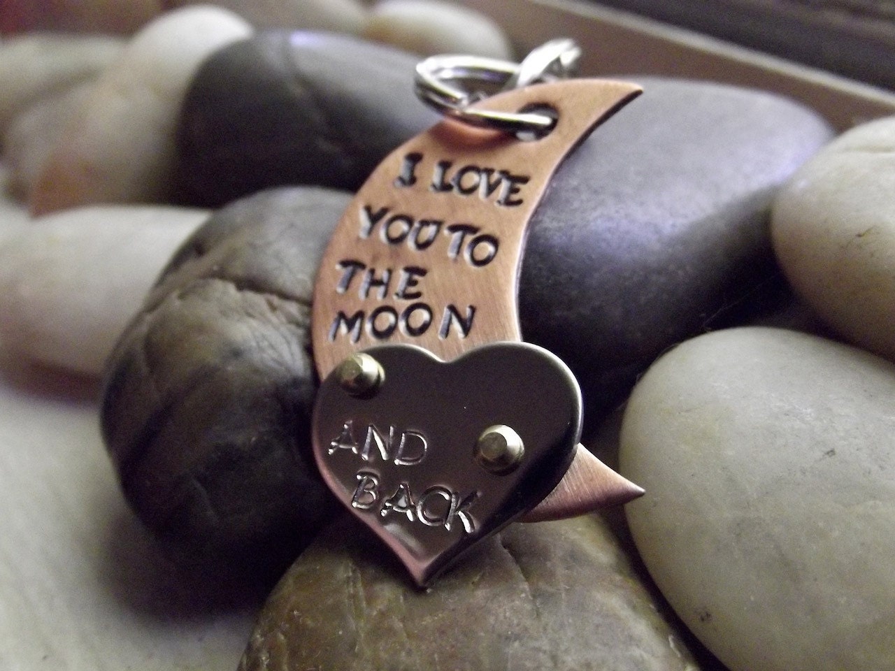 Love to the moon keychain