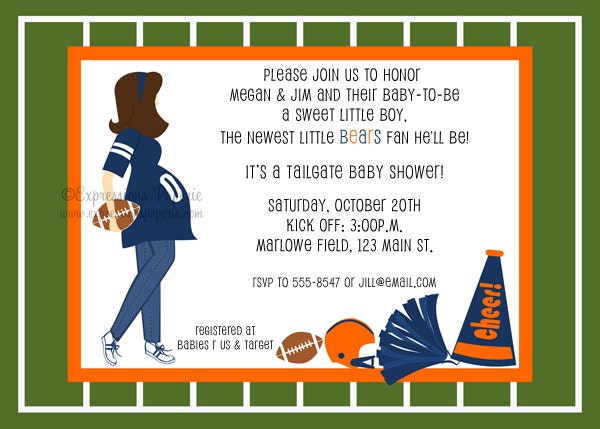 Football Mommy to Be Baby Shower Invitations Il_570xn