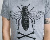 men's bee t-shirt sizes xs, s