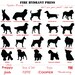 Dog Silhouette Note Cards Personalized You Design Set of 20
