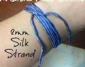 Silk Ribbon Knot of Hand Painted You Pick The Color Palette of One Silk Knot Bundle for Ten 2mm Silk Ribbons