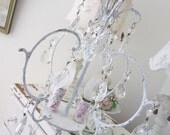 Vintage Chandelier - Petite - Birdcage - Shabby Chippy Chic