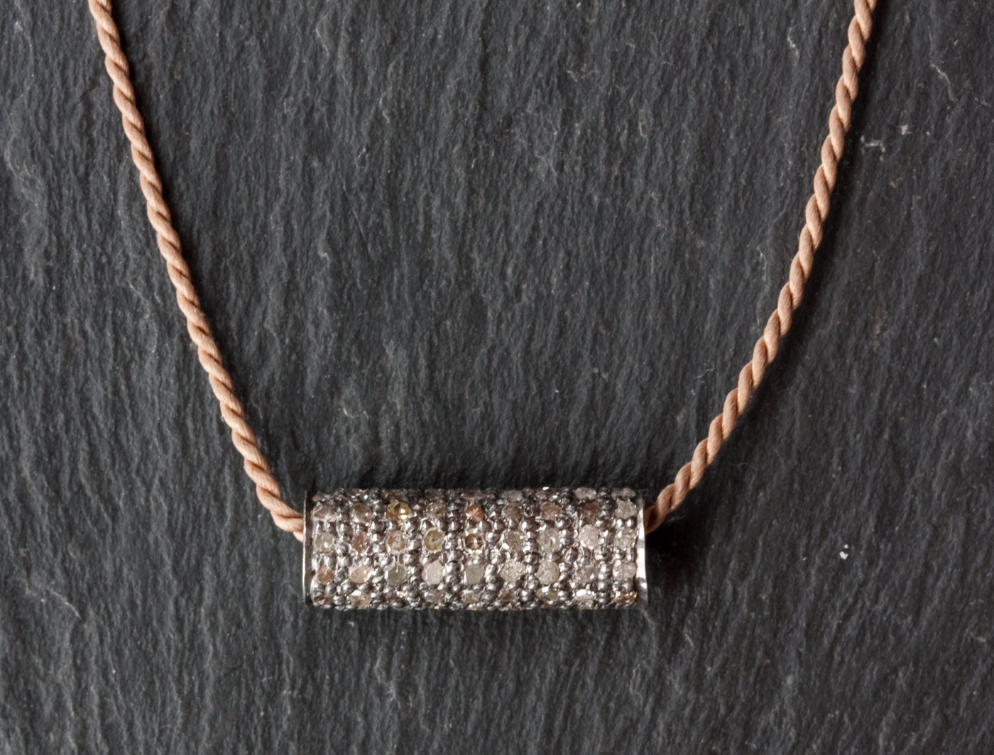 Pavé Diamond Bar Necklace